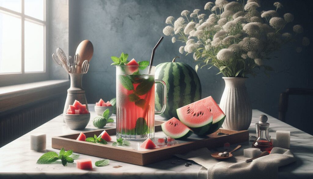 Infusão de Melancia e Menta