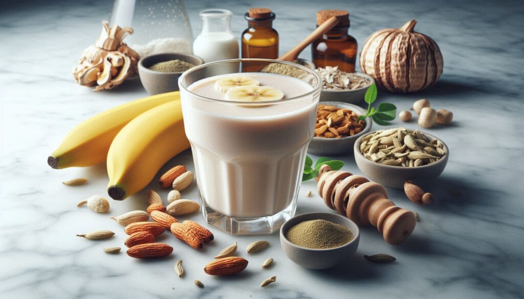 Smoothie de Banana com Ashwagandha