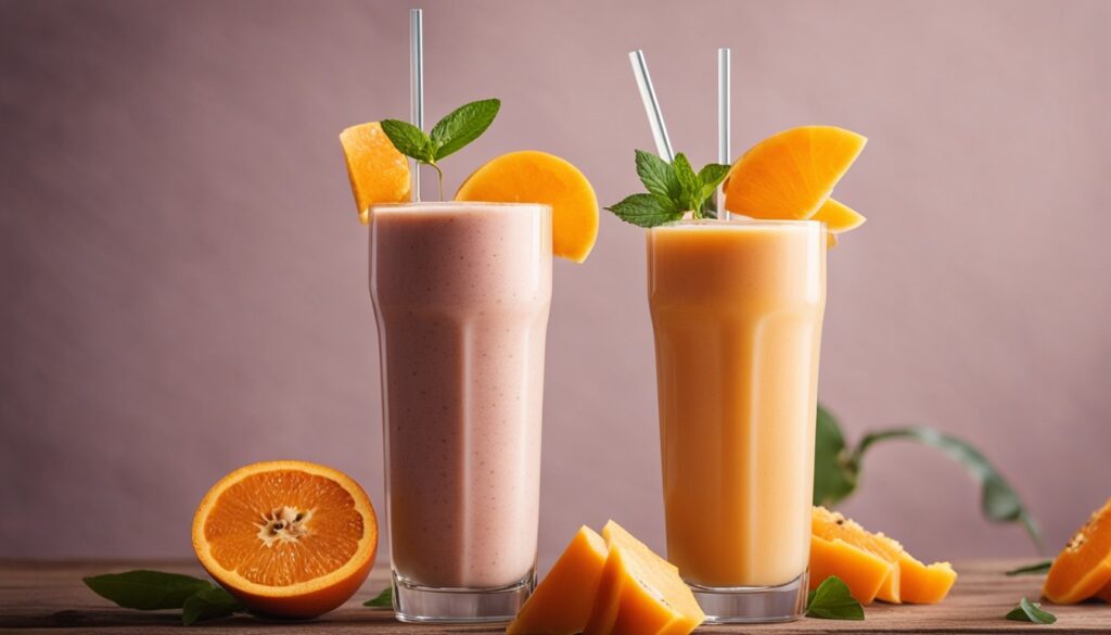 Smoothie de Mamão com Laranja
