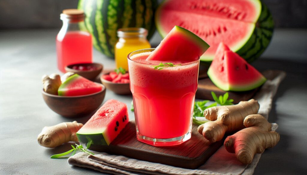 Suco de Melancia e Gengibre