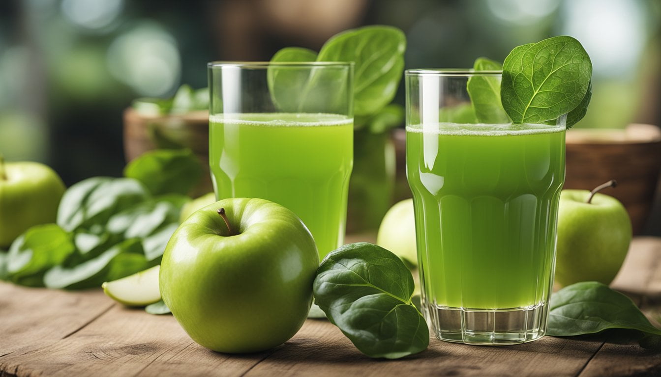 Suco Verde de Espinafre e Maçã Verde