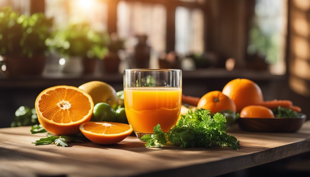 Suco de Laranja e Cenoura