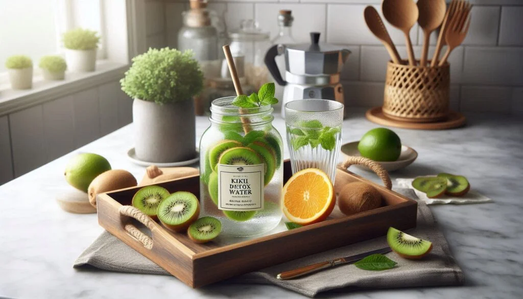 Água Detox de Kiwi e Frutas Cítricas