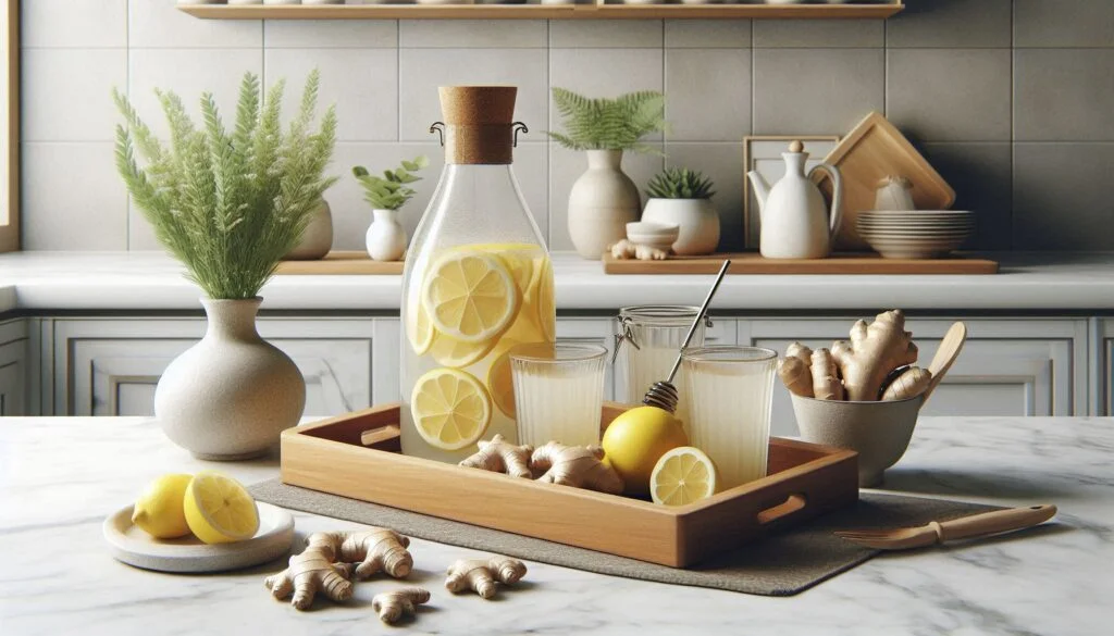 Água Detox de Limão e Gengibre