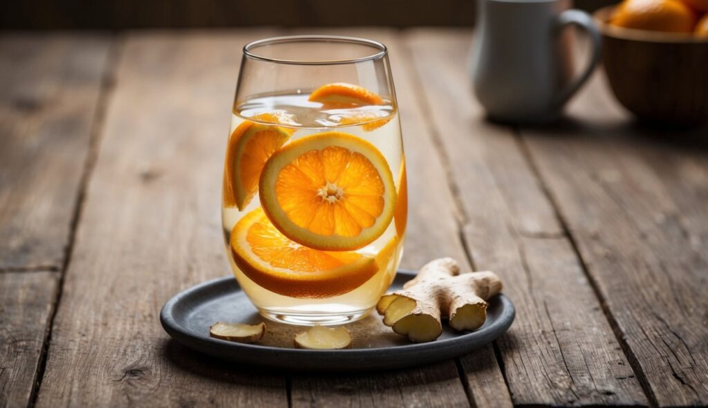 Água Saborizada de Laranja e Gengibre