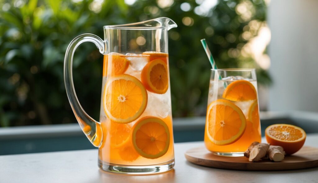 Água Saborizada de Laranja e Gengibre