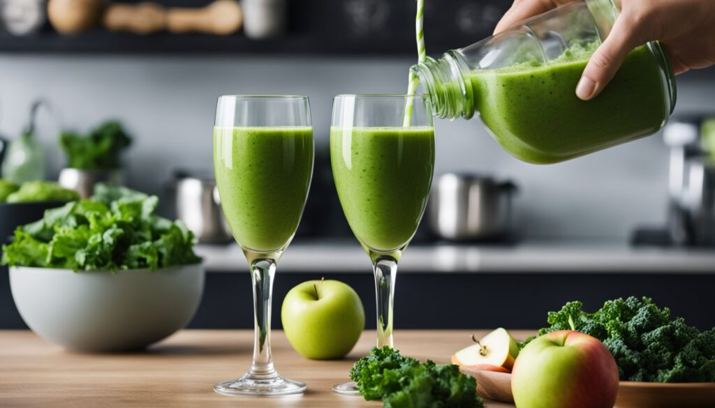 Smoothie Verde de Couve e Maçã