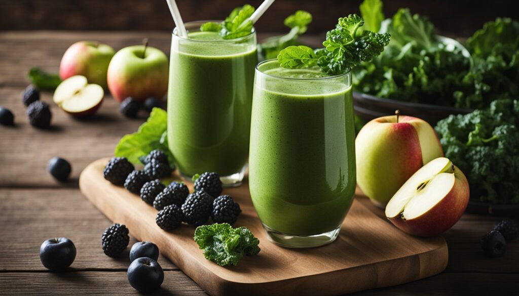 Smoothie Verde de Couve e Maçã