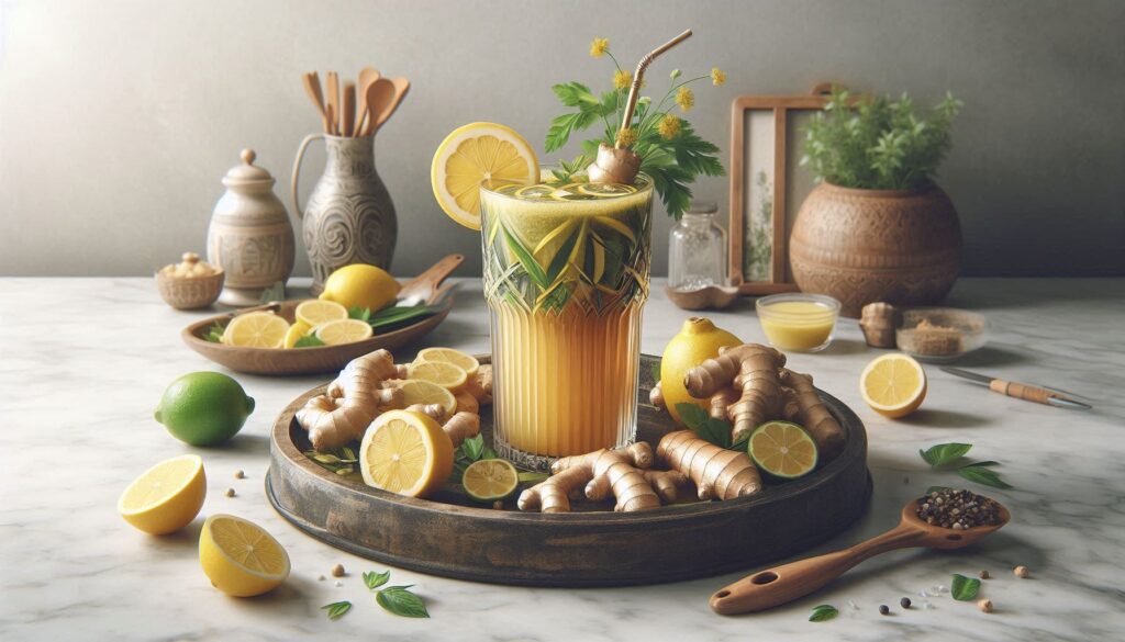 Suco Detox de Limão e Gengibre