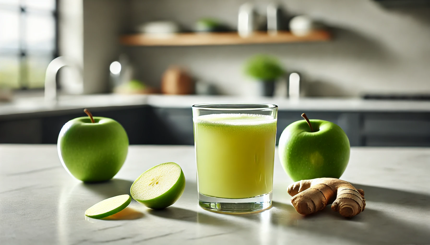 Suco de Maçã Verde e Gengibre